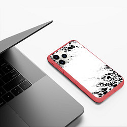 Чехол iPhone 11 Pro матовый Выцветшие потёртости SKULLS, цвет: 3D-красный — фото 2