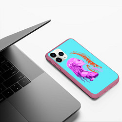 Чехол iPhone 11 Pro матовый GIRL AND OCTOPUS TENTACLES, цвет: 3D-малиновый — фото 2