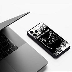 Чехол iPhone 11 Pro матовый Группа Three Days Grace и Рок Кот, цвет: 3D-черный — фото 2