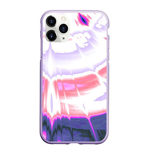 Чехол iPhone 11 Pro матовый Тай-дай Абстракция Tie-Dye / 3D-Светло-сиреневый – фото 1