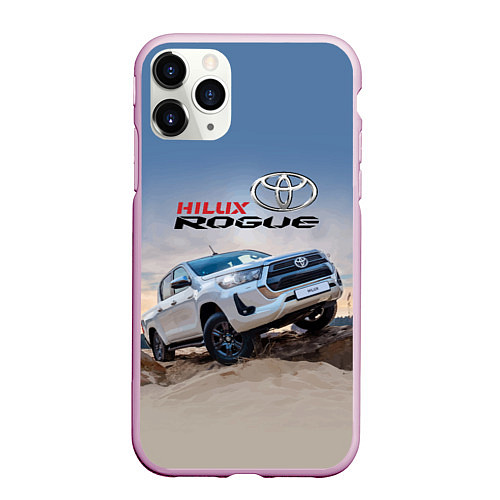 Чехол iPhone 11 Pro матовый Toyota Hilux Rogue Off-road vehicle Тойота - прохо / 3D-Розовый – фото 1