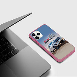 Чехол iPhone 11 Pro матовый Toyota Hilux Rogue Off-road vehicle Тойота - прохо, цвет: 3D-малиновый — фото 2