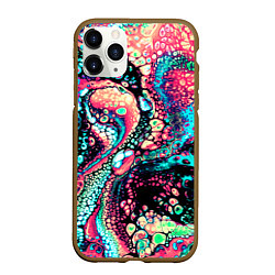 Чехол iPhone 11 Pro матовый Acid Wave