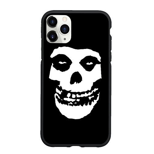 Чехол iPhone 11 Pro матовый Misfits череп / 3D-Черный – фото 1