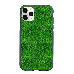 Чехол iPhone 11 Pro матовый ЗЕЛЕНЫЙ ГАЗОН, цвет: 3D-темно-зеленый