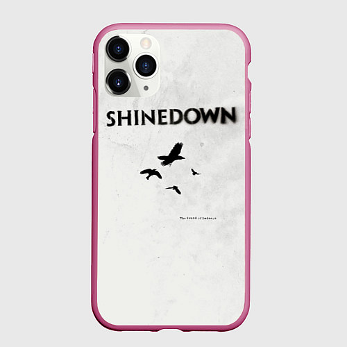 Чехол iPhone 11 Pro матовый The Sound of Madness - Shinedown / 3D-Малиновый – фото 1