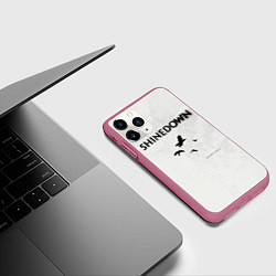 Чехол iPhone 11 Pro матовый The Sound of Madness - Shinedown, цвет: 3D-малиновый — фото 2