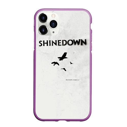 Чехол iPhone 11 Pro матовый The Sound of Madness - Shinedown / 3D-Фиолетовый – фото 1