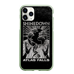 Чехол iPhone 11 Pro матовый Atlas Falls - Shinedown, цвет: 3D-салатовый