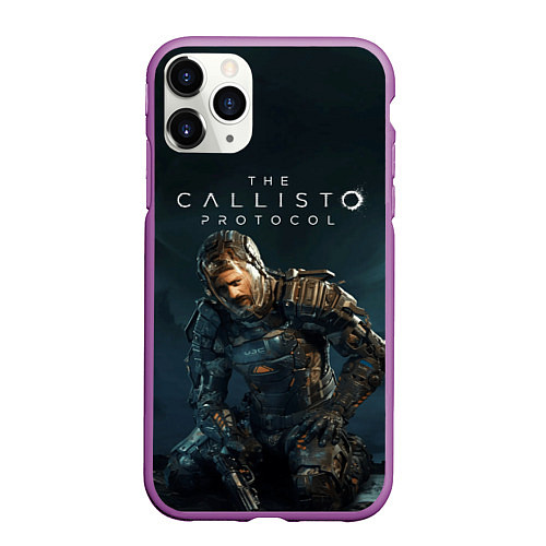 Чехол iPhone 11 Pro матовый Джейкоб Ли The Callisto Protocol / 3D-Фиолетовый – фото 1