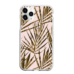 Чехол iPhone 11 Pro матовый Тропические Пальмы Летом, цвет: 3D-белый