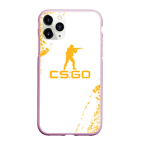 Чехол iPhone 11 Pro матовый Cs go КРАСКА / 3D-Розовый – фото 1