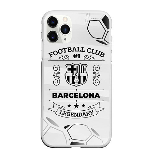 Чехол iPhone 11 Pro матовый Barcelona Football Club Number 1 Legendary / 3D-Белый – фото 1