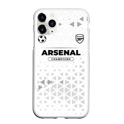 Чехол iPhone 11 Pro матовый Arsenal Champions Униформа, цвет: 3D-белый
