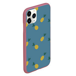 Чехол iPhone 11 Pro матовый Pineapplы, цвет: 3D-малиновый — фото 2