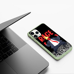 Чехол iPhone 11 Pro матовый Дональд Трамп - Ярость, цвет: 3D-салатовый — фото 2
