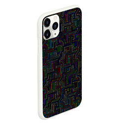 Чехол iPhone 11 Pro матовый Схема Circuit, цвет: 3D-белый — фото 2