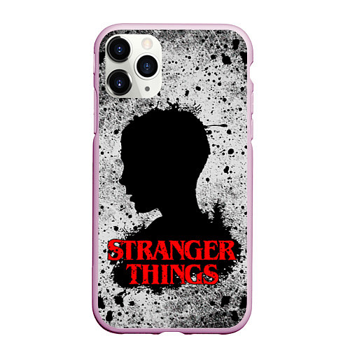 Чехол iPhone 11 Pro матовый Очень странные дела Stranger things / 3D-Розовый – фото 1