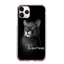 Чехол iPhone 11 Pro матовый I am puma, цвет: 3D-розовый