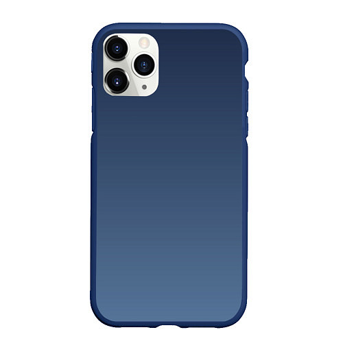 Чехол iPhone 11 Pro матовый Gradient Dark Blue / 3D-Тёмно-синий – фото 1