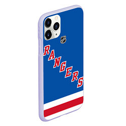 Чехол iPhone 11 Pro матовый Артемий Панарин Rangers, цвет: 3D-светло-сиреневый — фото 2