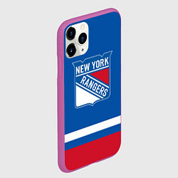 Чехол iPhone 11 Pro матовый New York Rangers Панарин, цвет: 3D-фиолетовый — фото 2