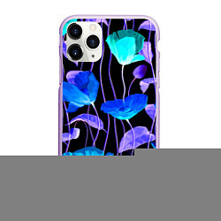 Чехол iPhone 11 Pro матовый Авангардный цветочный паттерн Fashion trend, цвет: 3D-сиреневый