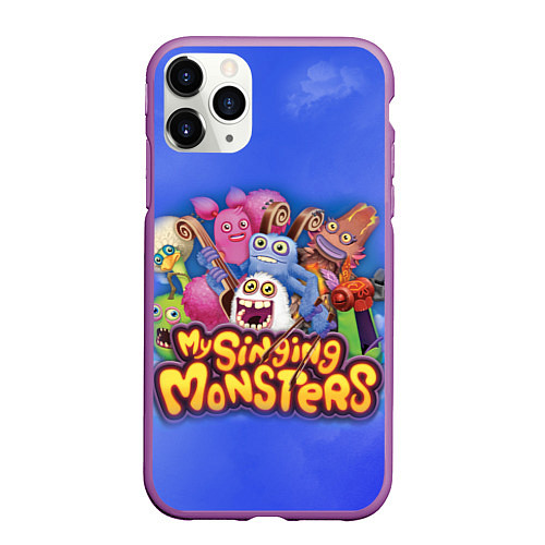 Чехол iPhone 11 Pro матовый My singing monsters поющие монстры / 3D-Фиолетовый – фото 1