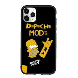 Чехол iPhone 11 Pro матовый Depeche Mode Гомер Симпсон рокер
