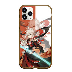 Чехол iPhone 11 Pro матовый Kaedehara Kazuha GENSHIN IMPACT