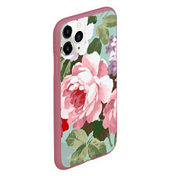 Чехол iPhone 11 Pro матовый Букет роз Лето, цвет: 3D-малиновый — фото 2