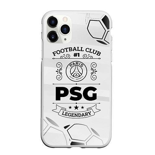Чехол iPhone 11 Pro матовый PSG Football Club Number 1 Legendary / 3D-Белый – фото 1