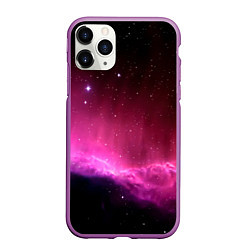 Чехол iPhone 11 Pro матовый Night Nebula, цвет: 3D-фиолетовый