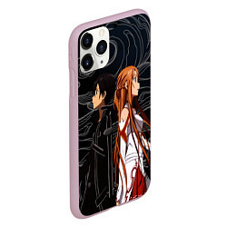 Чехол iPhone 11 Pro матовый Кирито и Асуна - Sword Art Online, цвет: 3D-розовый — фото 2