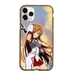 Чехол iPhone 11 Pro матовый Асуна Юки - Sword Art Online, цвет: 3D-коричневый