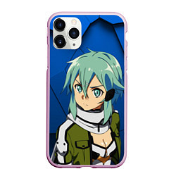 Чехол iPhone 11 Pro матовый Синон из Sword Art Online, цвет: 3D-розовый