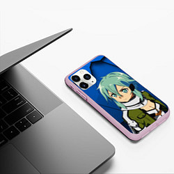 Чехол iPhone 11 Pro матовый Синон из Sword Art Online, цвет: 3D-розовый — фото 2