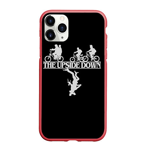 Чехол iPhone 11 Pro матовый Stranger Things The Upside Down / 3D-Красный – фото 1