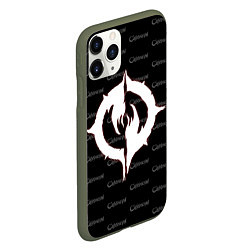 Чехол iPhone 11 Pro матовый Chaoseum Pattern Emblem, цвет: 3D-темно-зеленый — фото 2