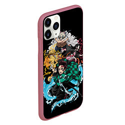 Чехол iPhone 11 Pro матовый КЛИНОК,РАССЕКАЮЩИЙ ДЕМОНОВ Kimetsu no Yaiba, цвет: 3D-малиновый — фото 2