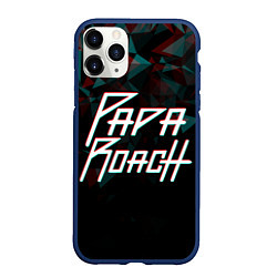 Чехол iPhone 11 Pro матовый Papa roach Glitch Big Logo, цвет: 3D-тёмно-синий