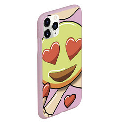 Чехол iPhone 11 Pro матовый LOVE- emotion collection, цвет: 3D-розовый — фото 2