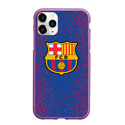 Чехол iPhone 11 Pro матовый Barcelona брызги красок, цвет: 3D-фиолетовый