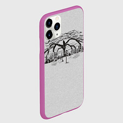 Чехол iPhone 11 Pro матовый Очень странные дела Истязатель разума, цвет: 3D-фиолетовый — фото 2