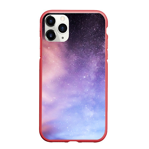 Чехол iPhone 11 Pro матовый Cosmic gradient / 3D-Красный – фото 1