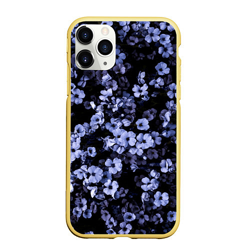 Чехол iPhone 11 Pro матовый Fascinating Aubrieta / 3D-Желтый – фото 1