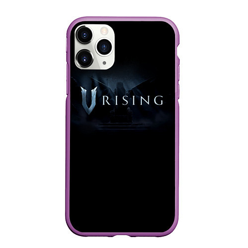 Чехол iPhone 11 Pro матовый Logo V Rising / 3D-Фиолетовый – фото 1