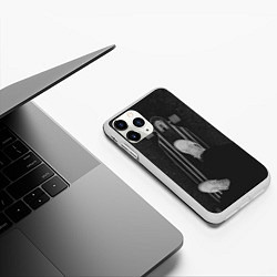 Чехол iPhone 11 Pro матовый Skateboard Black, цвет: 3D-белый — фото 2