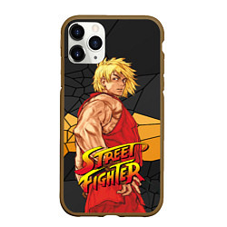 Чехол iPhone 11 Pro матовый Кен Мастерс - Street Fighter, цвет: 3D-коричневый