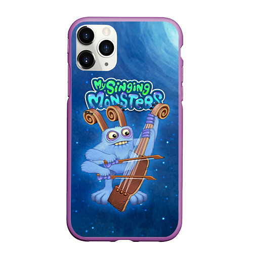 Чехол iPhone 11 Pro матовый My singing monsters СМЫЧОРОГ Bowgart / 3D-Фиолетовый – фото 1